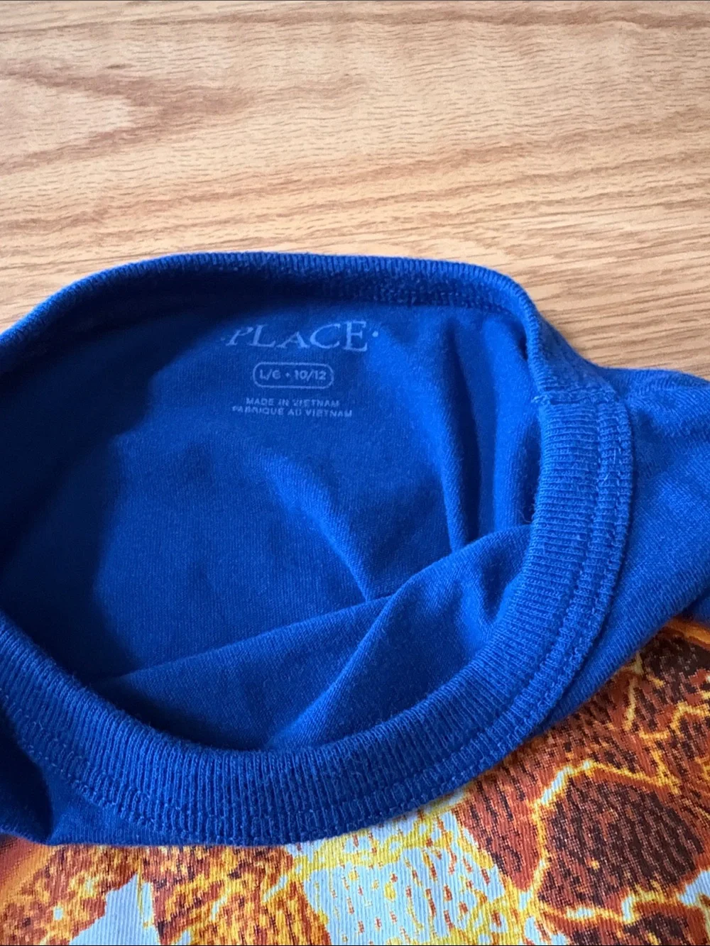 The Children's Place Royal Blue Tee with Flaming Football Graphic
